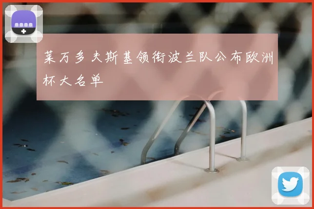 莱万多夫斯基领衔波兰队公布欧洲杯大名单