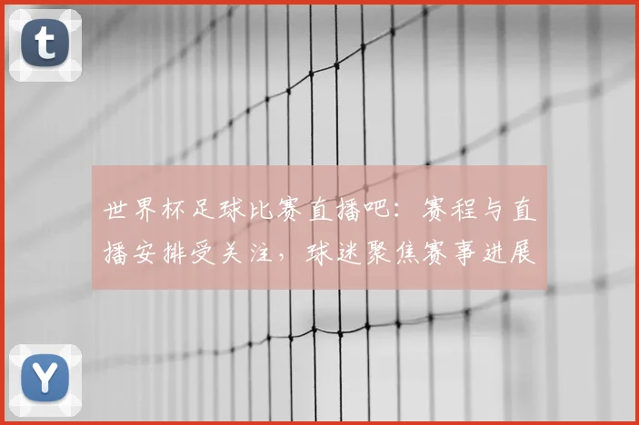 世界杯足球比赛直播吧：赛程与直播安排受关注，球迷聚焦赛事进展